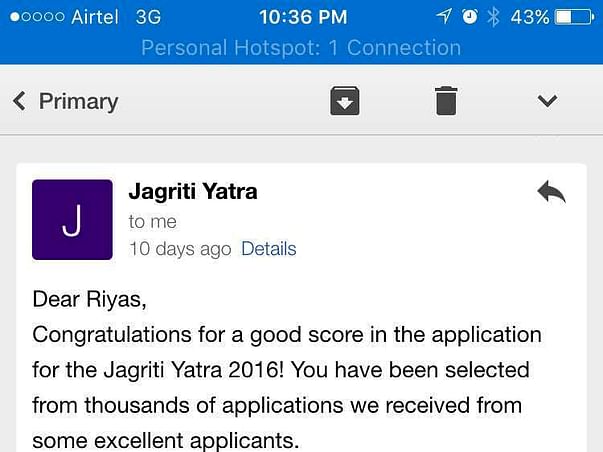 Help me grab a seat on Jagriti Yatra