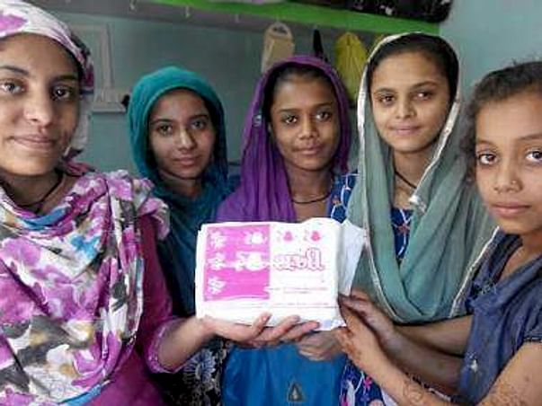 Sanitary pads for girls in Bhuta village