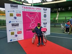 Support wheelchair tennis player, Shiva Prasad, break records
