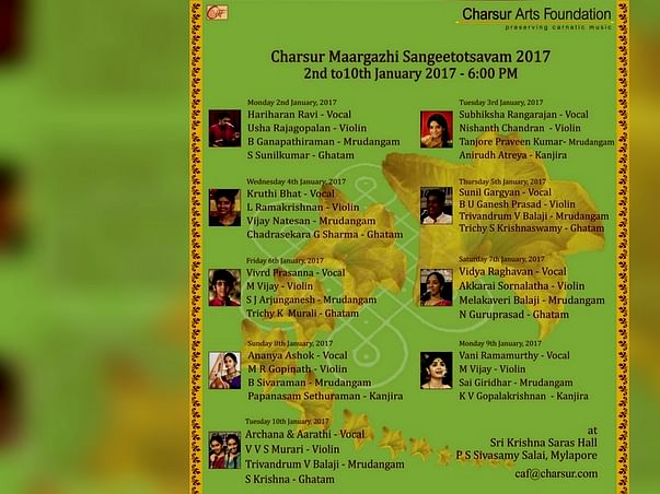 Support Charsur Arts Foundation To Preserve Carnatic Music