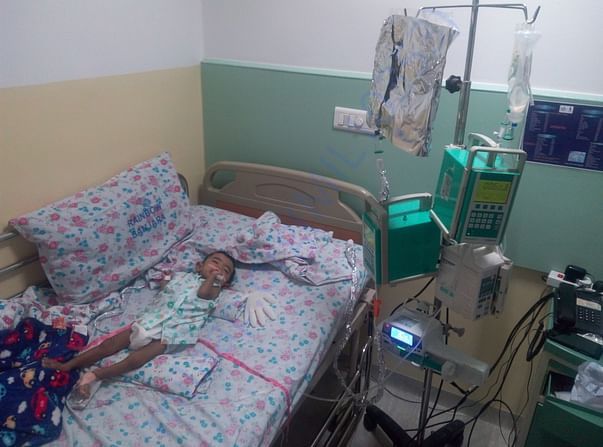 Helping her to gain weight and body mass with the TPN