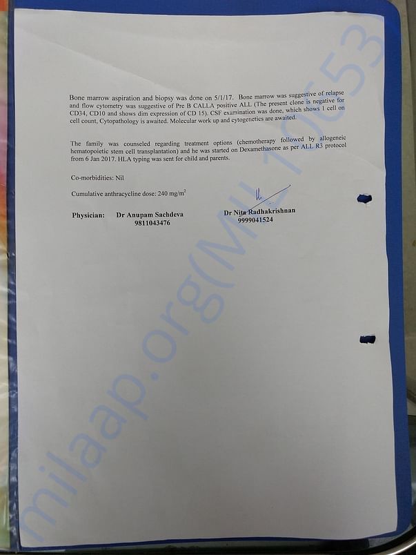 Diagnosis and Treatment Summary of Hardik 2