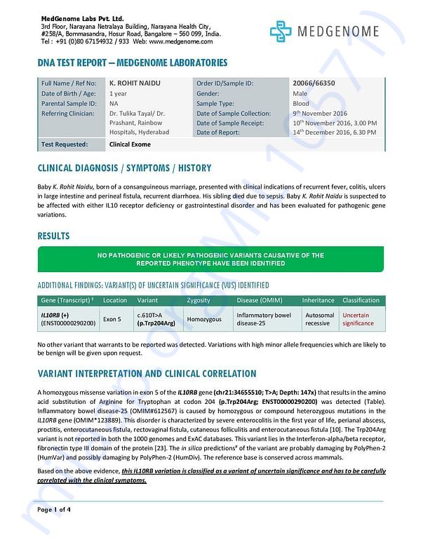Genetic Report