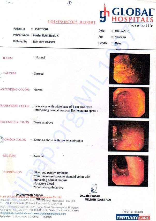 Colonoscopy Report