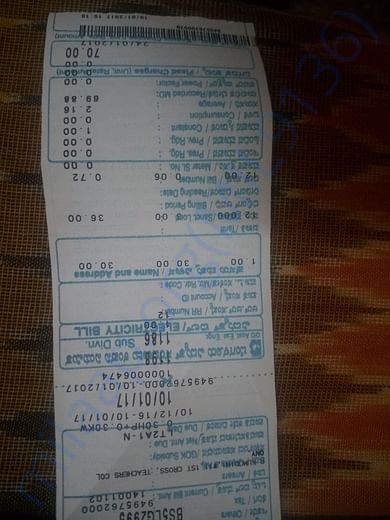 Electricity bill paid using funds contributed