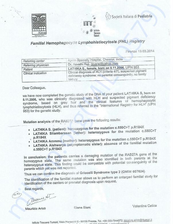 report and diagnoses