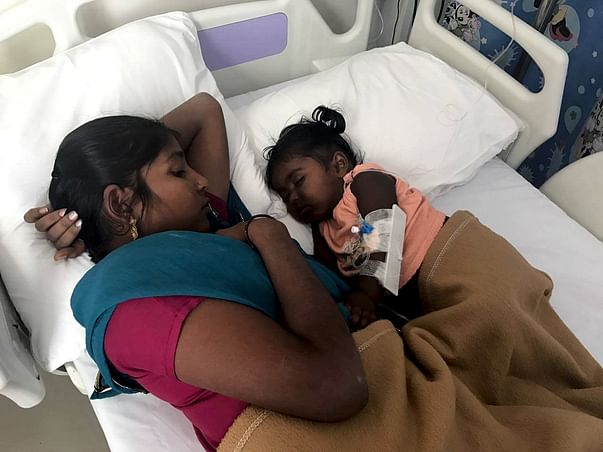 10-month-old baby Nitish is on ventilator. He needs help to survive.