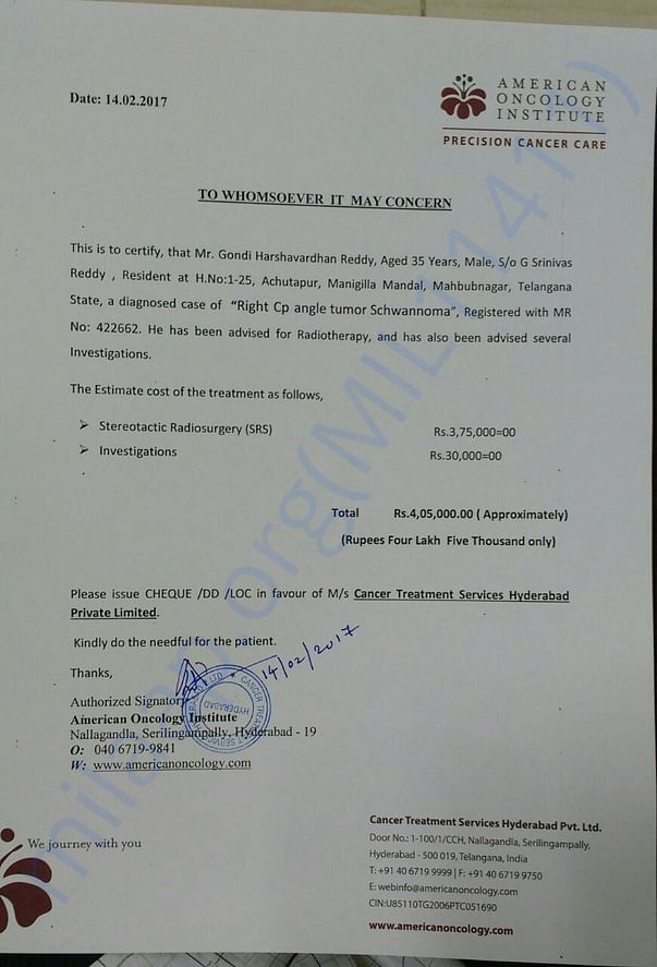 Radio Therapy Estimate