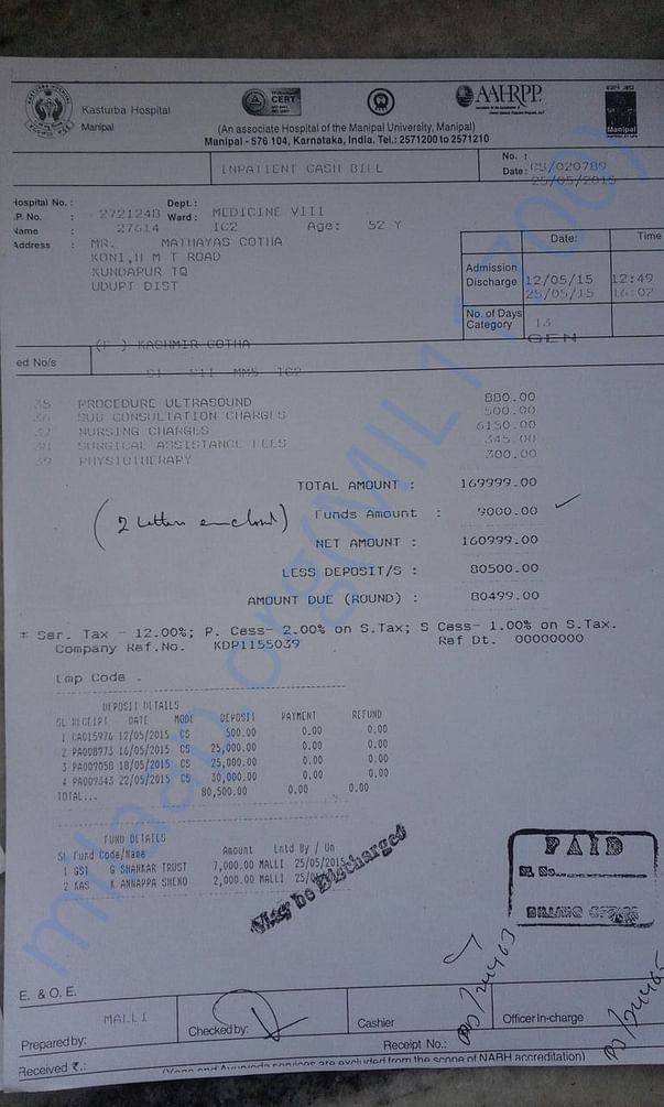 one of many Medical bill so far
