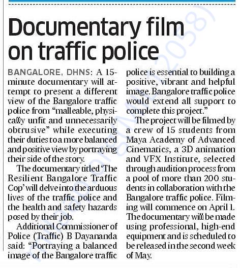 Award Winning Documentary film-The Resilient Bangalore Traffic Cop