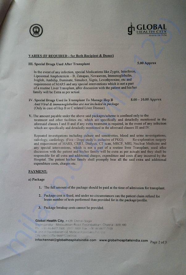 Liver Transplant Surgery Estimate 2-3