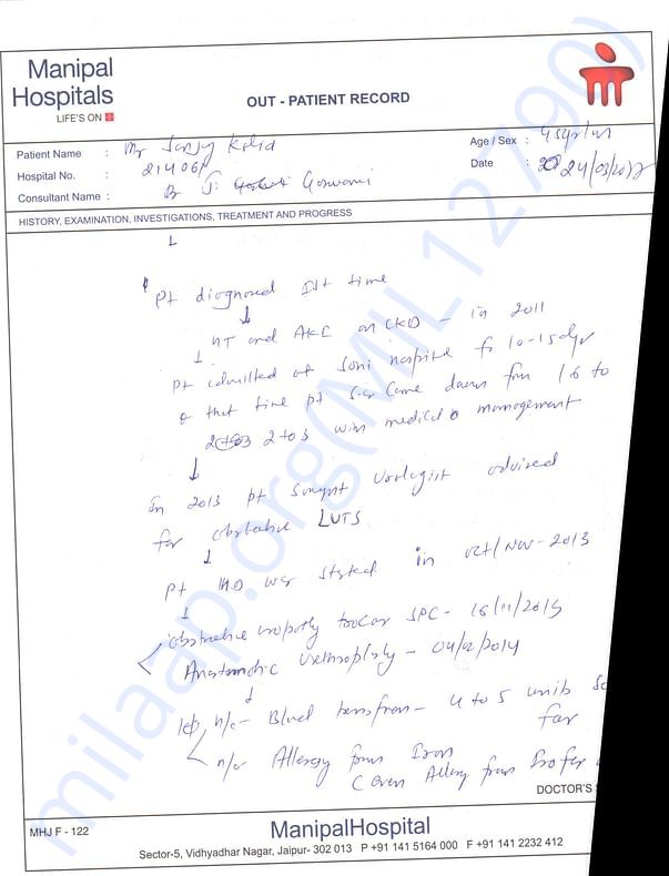 Doctors summary pg 1