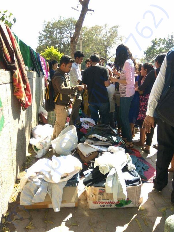 Cloth donation drive, gole market.