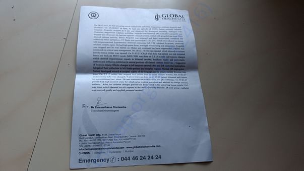 Medical details with signature 1