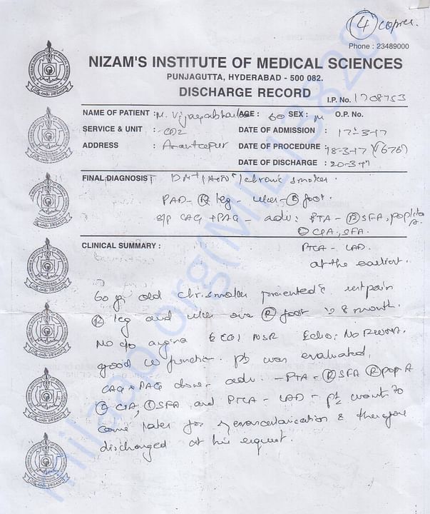 MEDICAL SUMMARY page 1