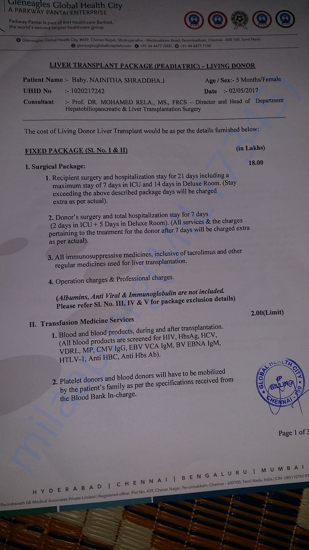 Package For transplant