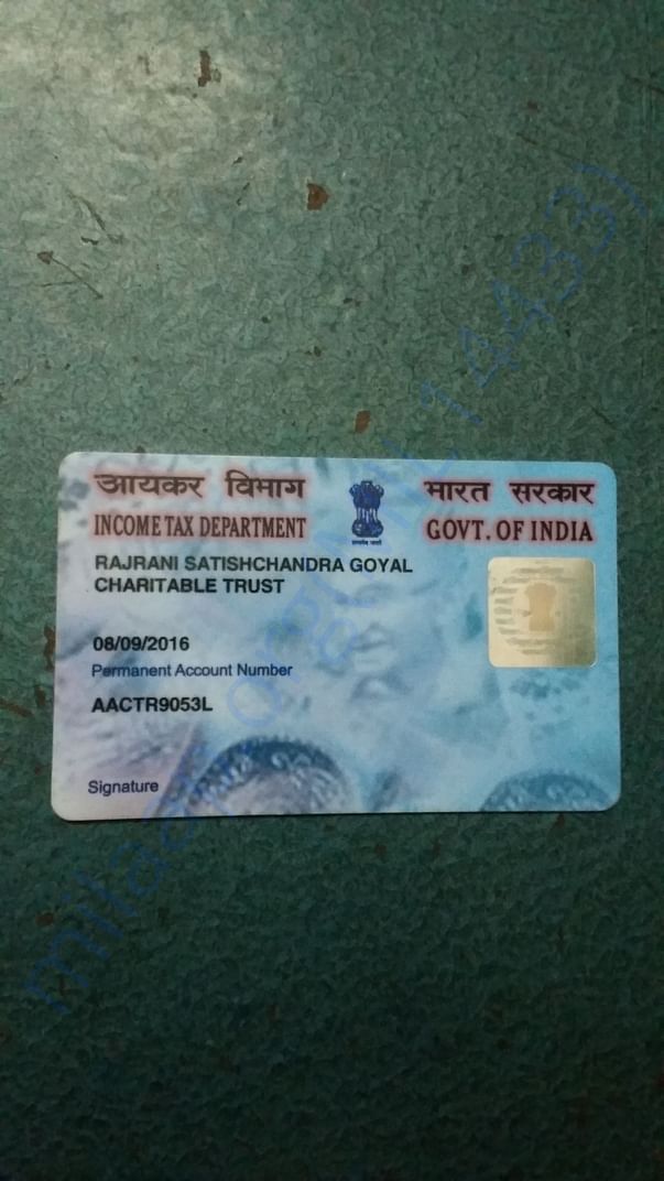 Trust Permanent account number registration