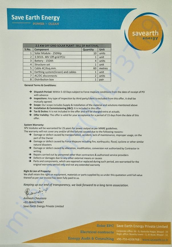 List Of Materials