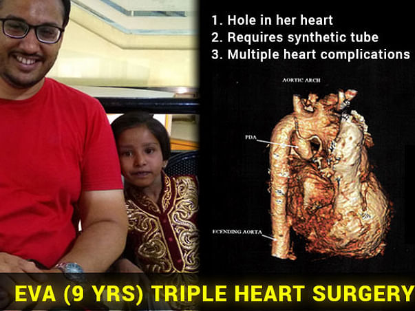 Save Critical 9 Yr Old Eva (Triple Heart Surgery)