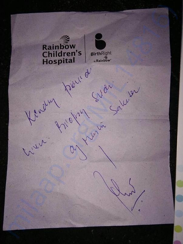 Rainbow Children Hospital - Doctor Advice