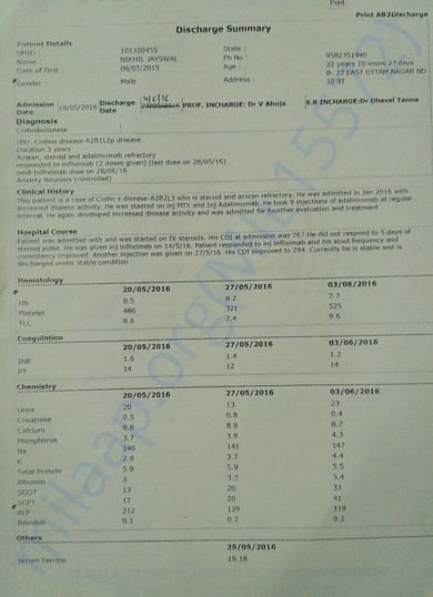 Medical Record - 19 - 3rd Hospital Admission Discharge Card - 1