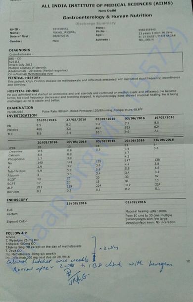 Medical Record - 21 - 4th Hospital Admission Discharge Card