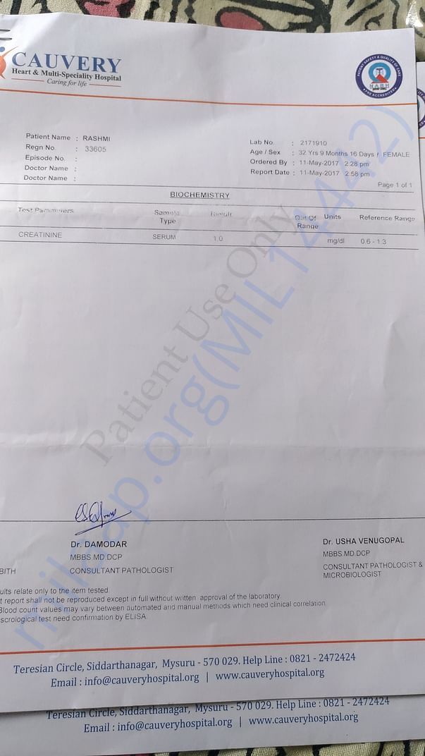 Blood report