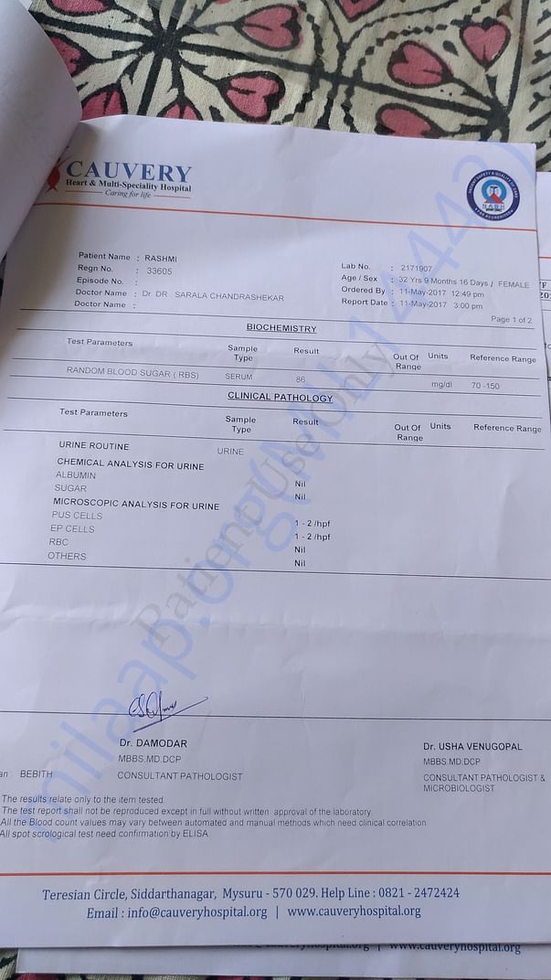 blood report
