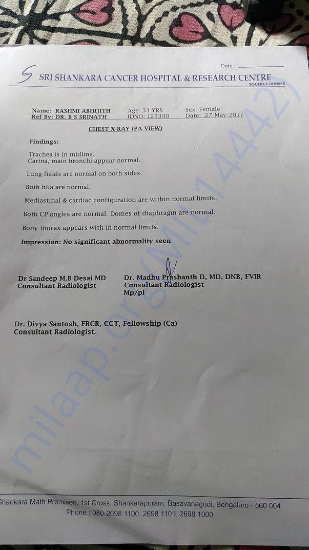 Chest XRay Report