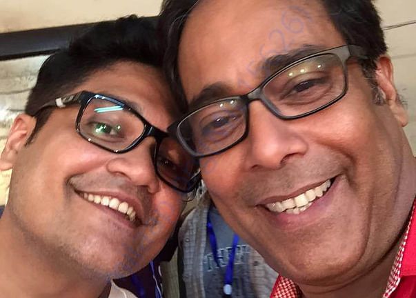 Myself alongside famous Bengali Theater Artist Shri Debshankar Haldar