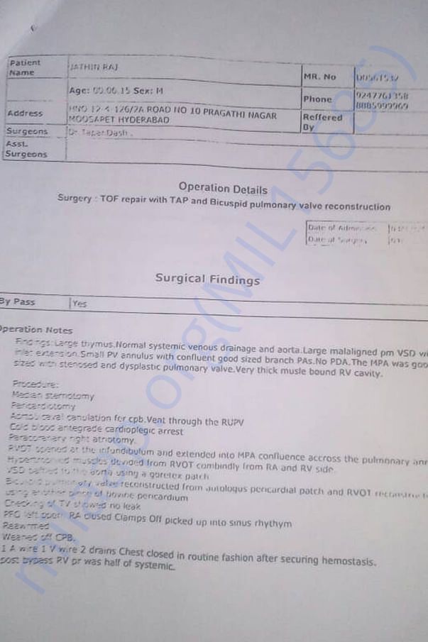 Operation Details Surgical findings