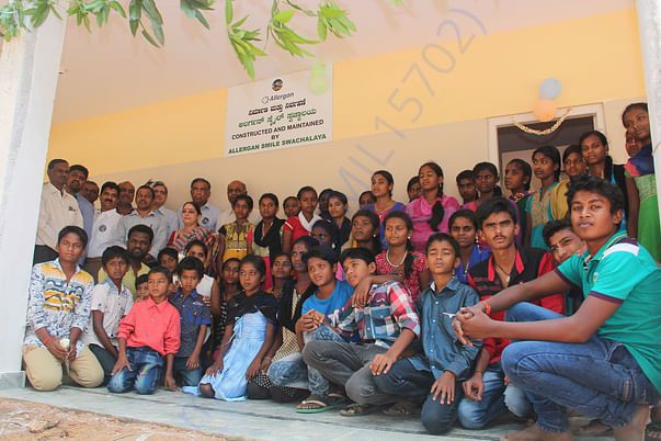 Students at Sri Sharadha school,Tippasandra Village