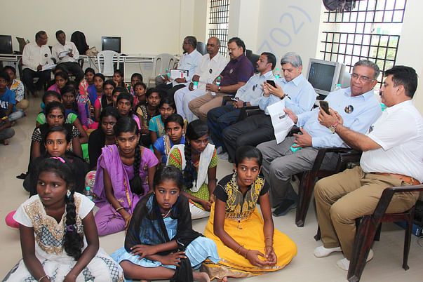 Students program at Sri Sharadha school,Tippasandra Village