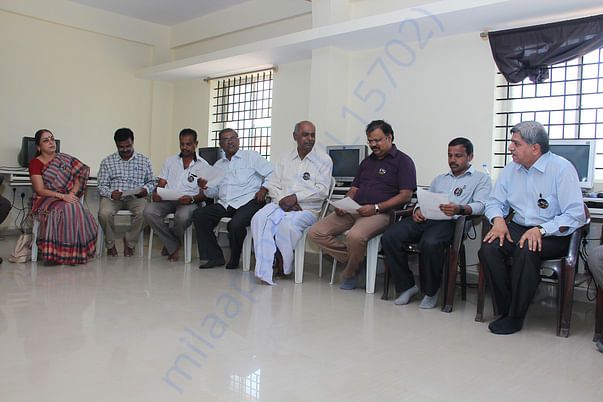 Meeting at Sri Sharadha school,Tippasandra Village