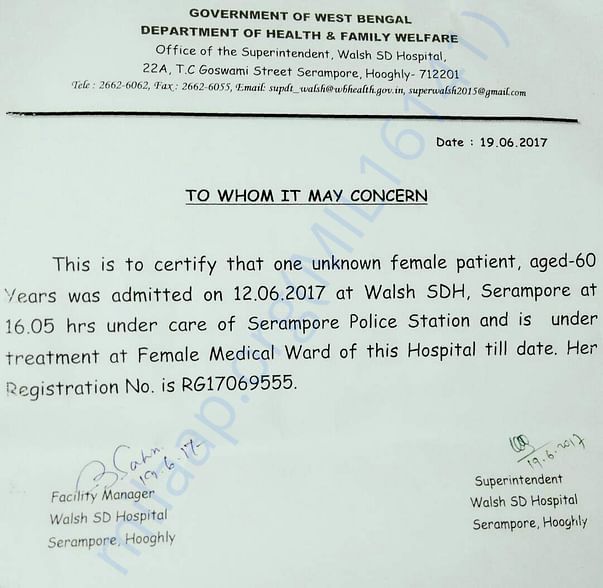 MEDICAL CERTIFICATE FROM HOSPITAL