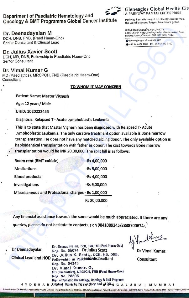 Estimation letter