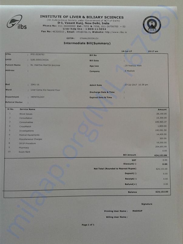 Bill 3 till 14 July