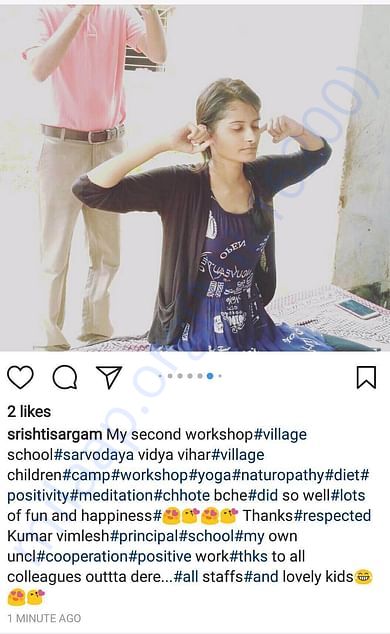 yoga camp in village school of bihar,sono