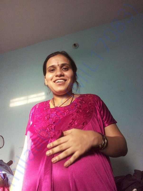 Sister Chaitra while pregnant