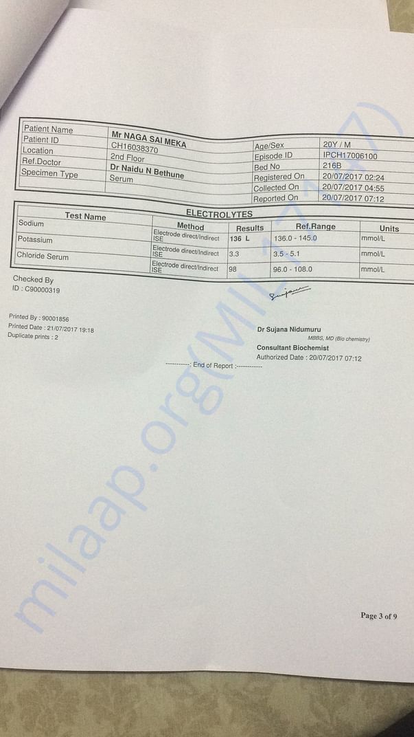 Medical report
