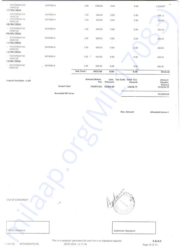 columbia asia hospital bill late page