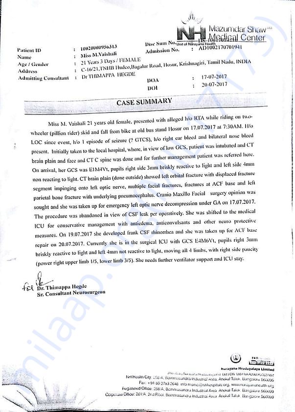Case Summary Details