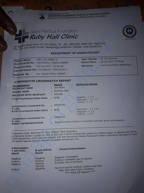 Latest Cross matching report