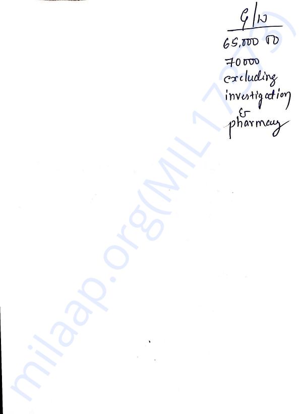 Doctor estimate for operation2