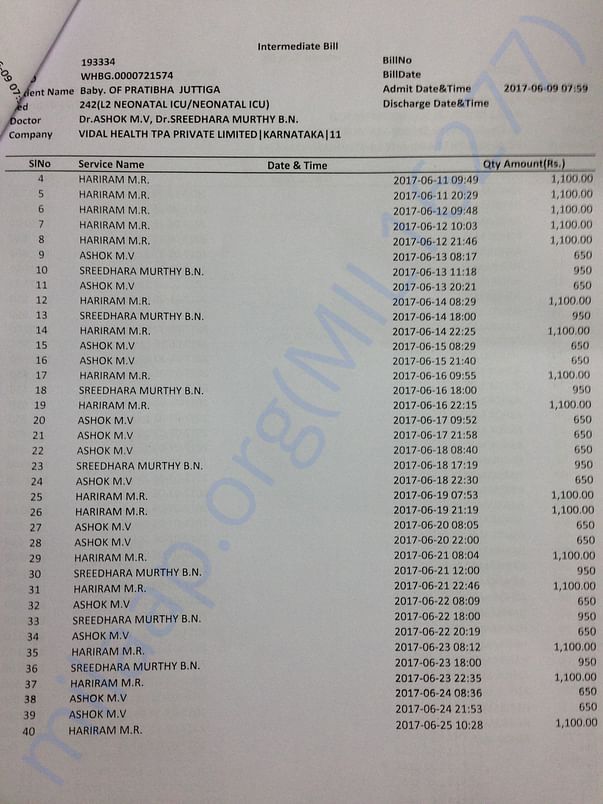 Medical bIll 17