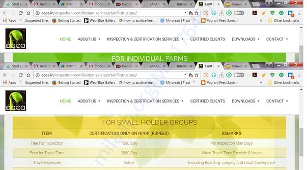 Fee structure for small group holders