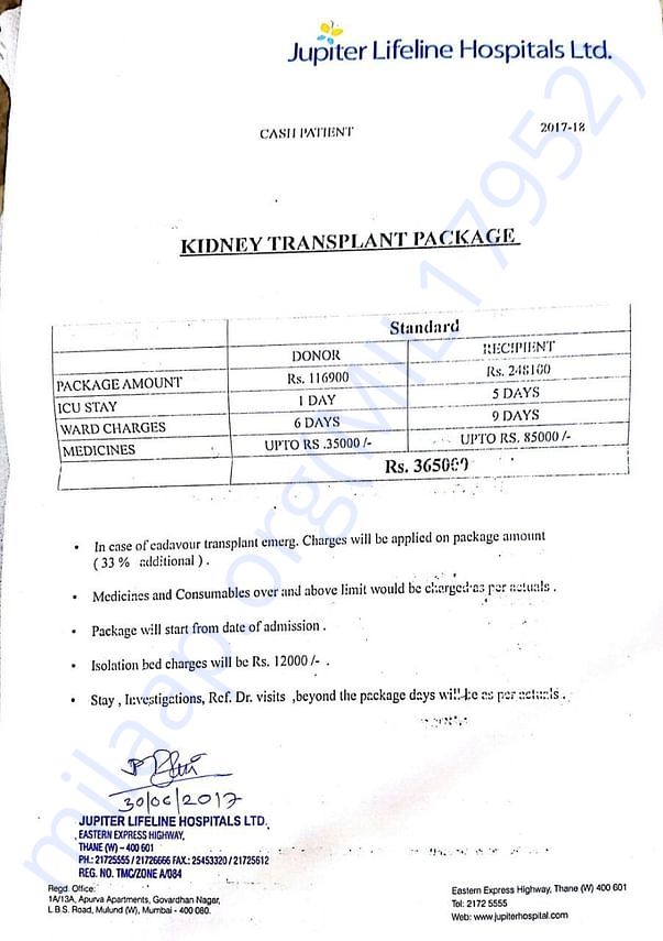 Kidney Transplant Package