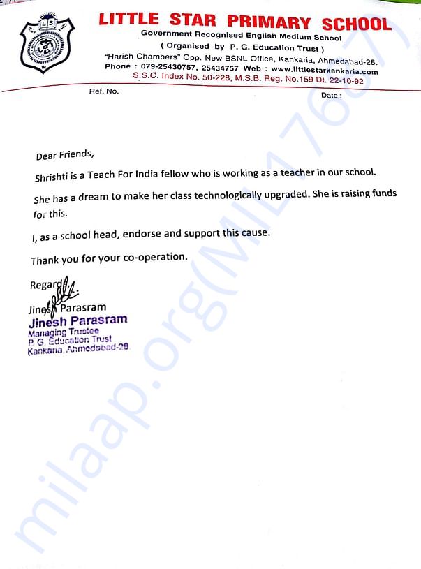 Letter from the School Head