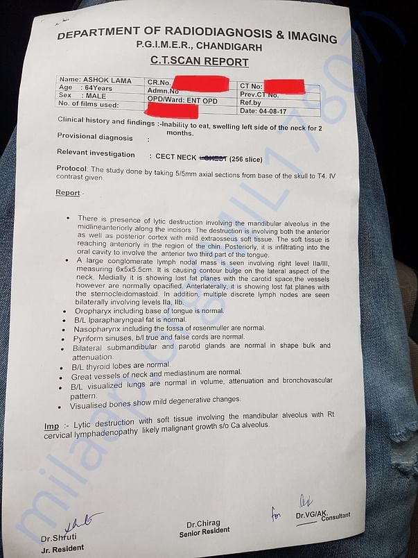 CT Scan report