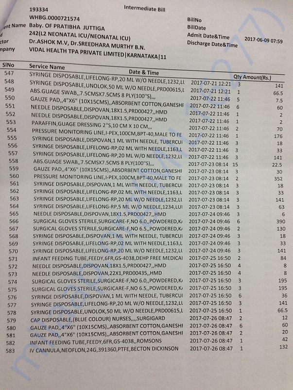 Medical bill 43